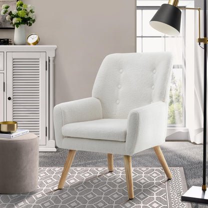 White Sherpa Armchair