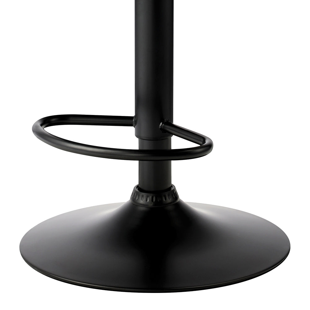 2pcs Metal Leather Bar Stools with Swivel Gas Lift