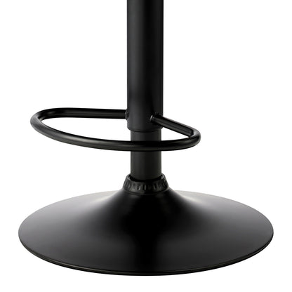 2pcs Metal Leather Bar Stools with Swivel Gas Lift