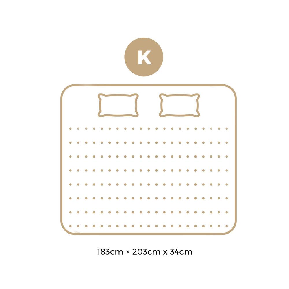King Mattress with Cool Gel and Pocket Spring Support 34cm