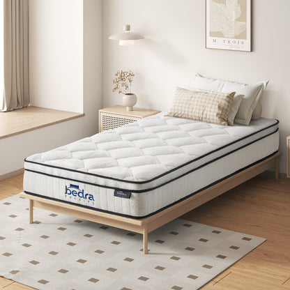 King Single Mattress with Memory Foam Pocket Spring and Euro Top Boucle