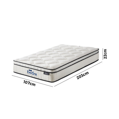 King Single Mattress with Memory Foam Pocket Spring and Euro Top Boucle