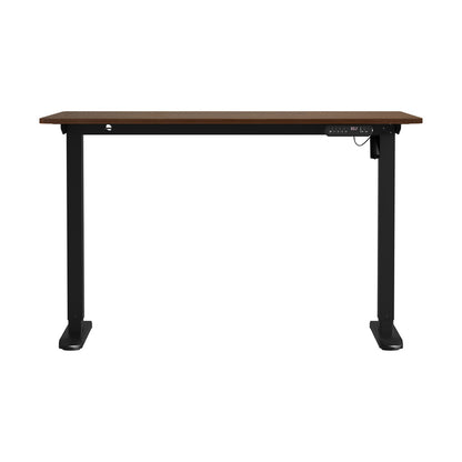 120cm Electric Standing Desk Single Motor Black and Walnut