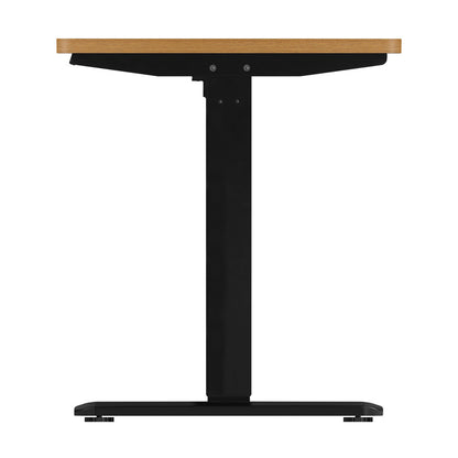 150cm Motorized Adjustable Standing Desk Black and Oak
