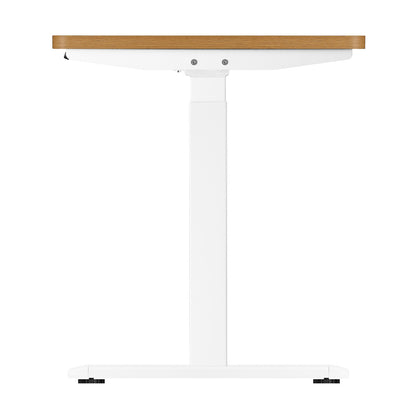 Standing Desk Dual Motor Adjustable Motorized White and Oak 150 cm