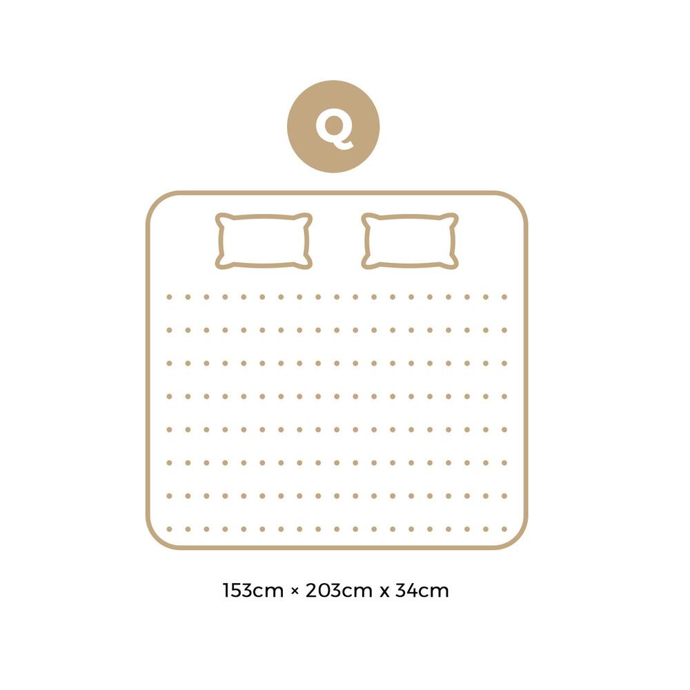 Latex Foam Queen Mattress with 9 Zone Pocket Spring 34 cm