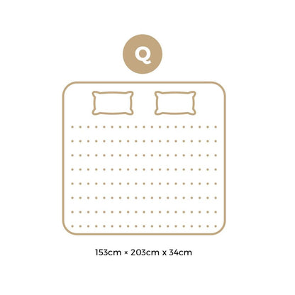 Latex Foam Queen Mattress with 9 Zone Pocket Spring 34 cm