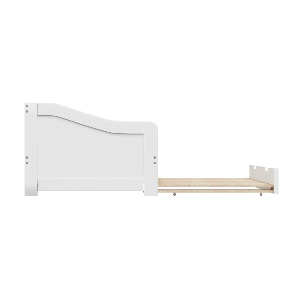 Wooden Single Size Daybed with Trundle Bed Frame