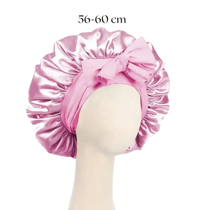 Satin Silk Bonnet Adjustable Sleeping Hair Bonne With Tie Band