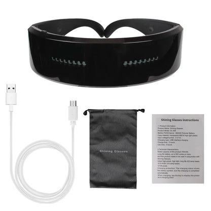 DIY Shining Electronic Futuristic Eyewear Glow The Dark Bluetooth LED Luminous Glasses