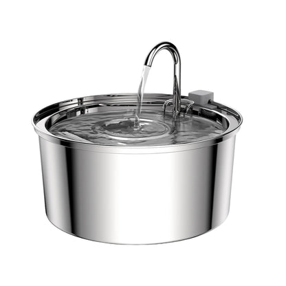Stainless Steel Pet Water Feeder Cat Dog Automatic Filter Fountain