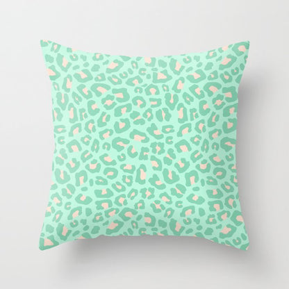 Mint Green Peach Skin Pillowcase Cushion Cushion Pillowcase