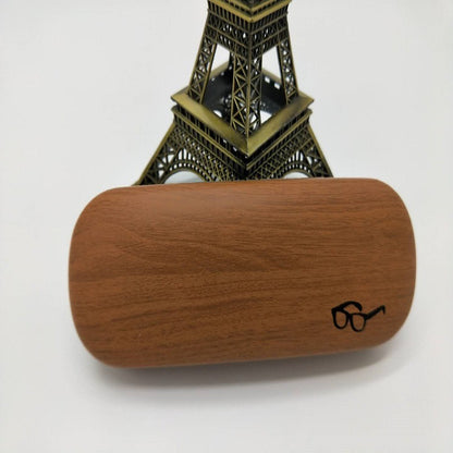 Wood grain glasses case