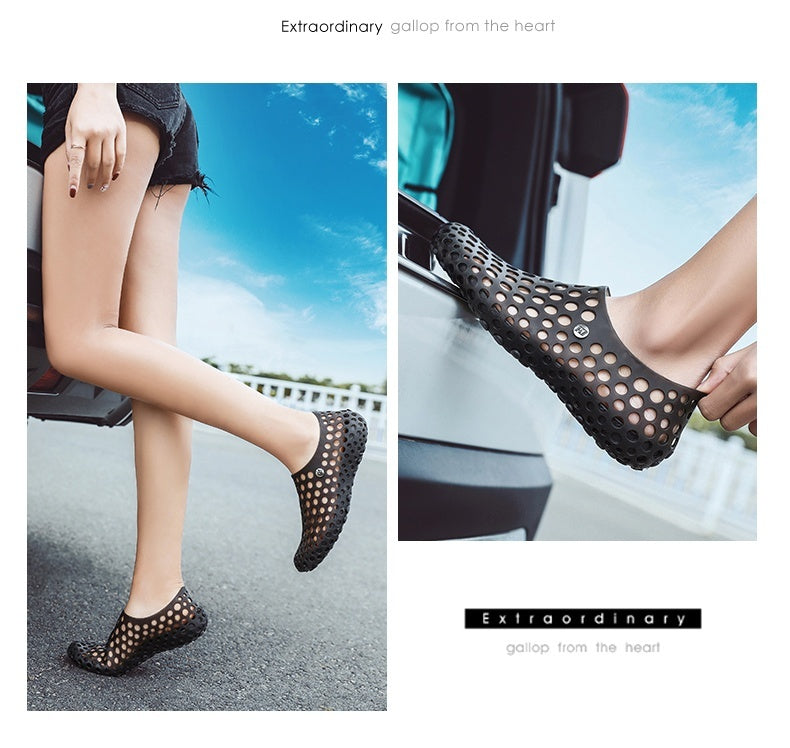 Summer Casual Beach Shoes Breathable Driving Hole Garden Slippers