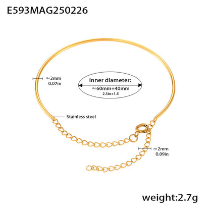 Stainless Steel PVD Gold-Plated Coil Bracelet