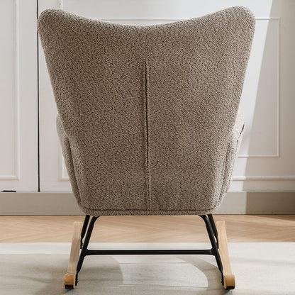 Modern Patchwork Accent Chair With Solid Wood Armrest And Feet, Mid-Century Modern Accent Sofa, Fabric Sofa Chair For Living Room Bedroom Studio, Comfy Side Armchair For Bed