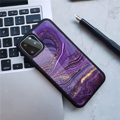 Compatible with Apple , Anti-drop marble pattern mobile phone case