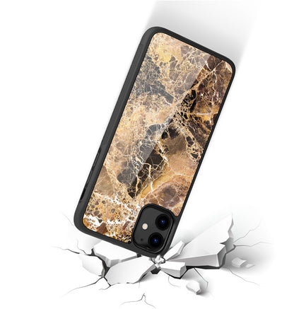 Compatible with Apple , Anti-drop marble pattern mobile phone case