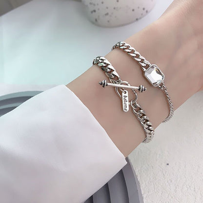 Women's Fashion Chain 925 Silver Bracelet