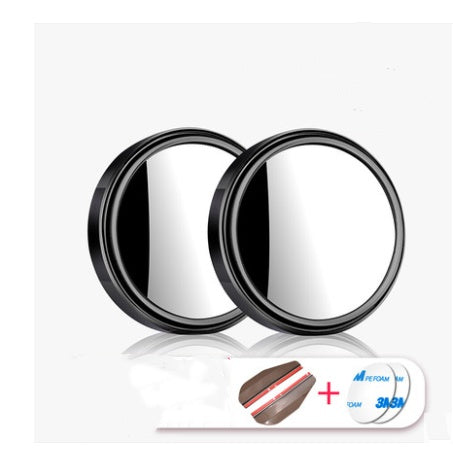 Car Rearview Mirror Small Round Mirror Reversing Blind Spot Mirror HD 360 Degree Adjustable Wide Angle Mirror Reflective Mirror