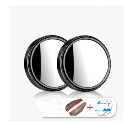 Car Rearview Mirror Small Round Mirror Reversing Blind Spot Mirror HD 360 Degree Adjustable Wide Angle Mirror Reflective Mirror
