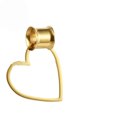 316L Stainless Steel Auricle Ornaments With Love PVD Electroplating