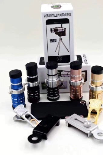 Compatible With , 12 Times Mobile Phone Lens Chinese Red 12X Telescope Photography Long Focus Lens Camera Phone Accessories