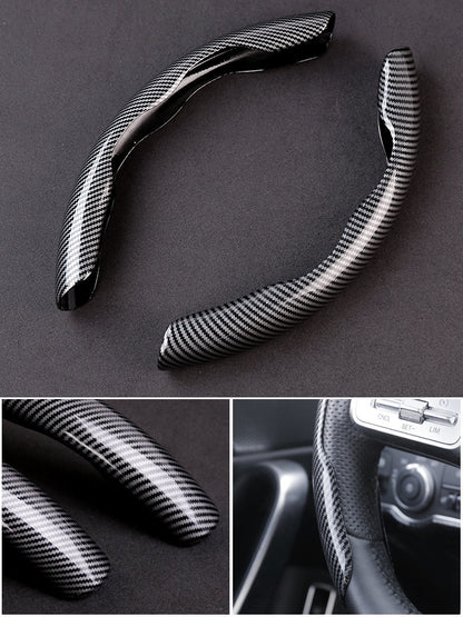 New Water Transfer Printing Carbon Fiber Pattern Car Steering Wheel Cover Card Cover Four Seasons Universal Car Interior Ornaments