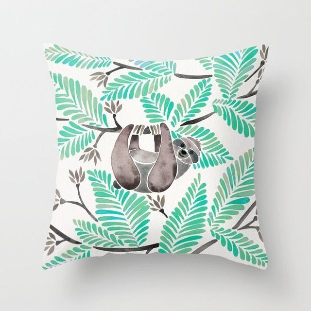 Mint Green Peach Skin Pillowcase Cushion Cushion Pillowcase