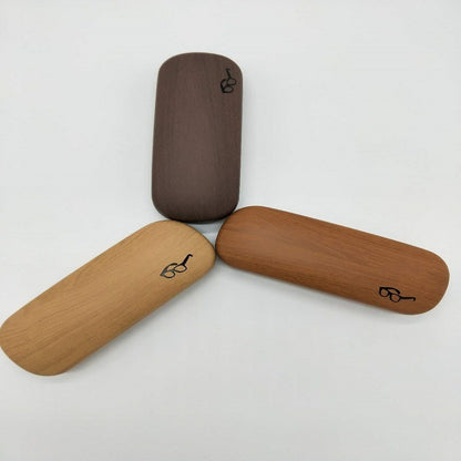 Wood grain glasses case