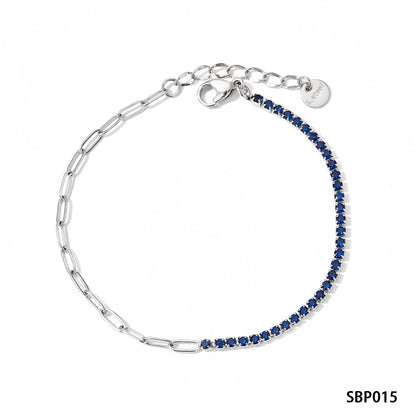 Stainless Steel Zircon Bracelet European And American PVD Vacuum Gold Plated