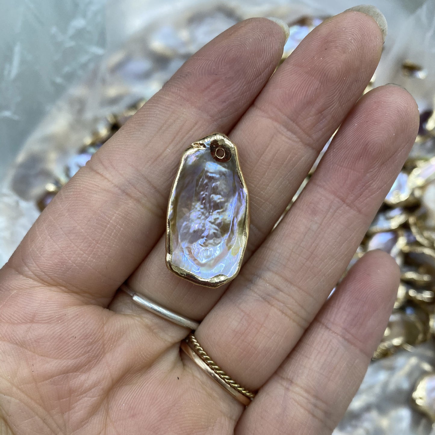 Natural Freshwater Recycled Pearl Pendant DIY Jewelry