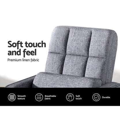 Artiss Floor Chair Lounge Sofa Swivel Grey