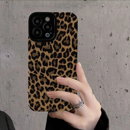 15 Phone Case 11 Brown Leopard Print Creative Protective Cover