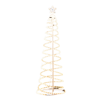 Samland Led 185cm Spiral Rope Light Christmas Tree Star Motif Warm White