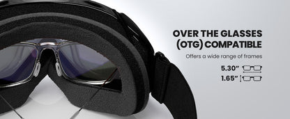 OutdoorMaster OTG Ski Goggles - Over Glasses Ski/Snowboard Goggles for Men, Women & Youth - 100% UV Protection-OM-5