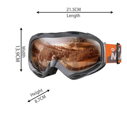 OutdoorMaster OTG Ski Goggles - Over Glasses Ski/Snowboard Goggles for Men, Women & Youth - 100% UV Protection-OM-5