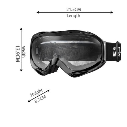 OutdoorMaster OTG Ski Goggles - Over Glasses Ski/Snowboard Goggles for Men, Women & Youth - 100% UV Protection-OM-5