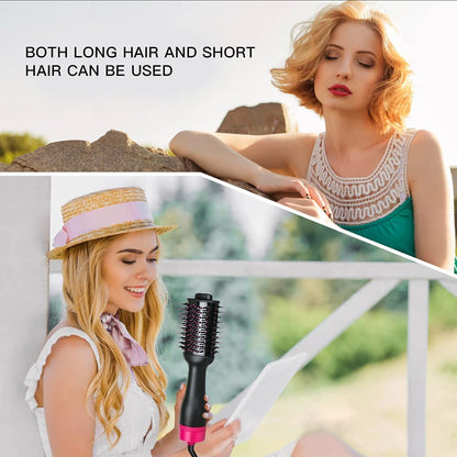Hot Air One-Step Hair Dryer Negative Ion Anti-Frizz Blowout for Drying,Straightening, Curling and Volumizer (AU Plug)