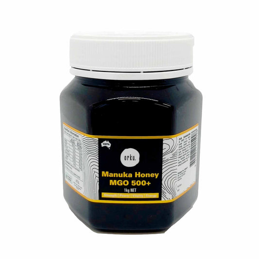 Orku 1Kg MGO 500+ Australian Manuka Honey - 100% Raw Natural Pure Jelly Bush