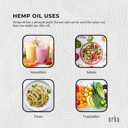 Orku 5L Organic Hemp Seed Oil - Cold Pressed Food Grade Oils