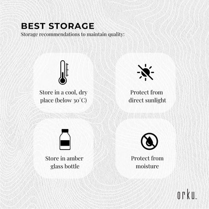 Orku 250ml Organic Castor Oil - Hexane Free Cold Pressed