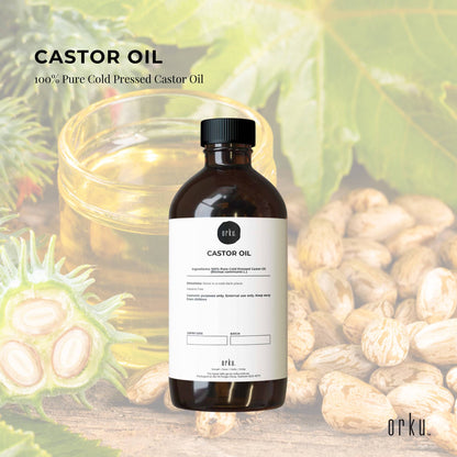 Orku 1.5L Castor Oil - Hexane Free Cold Virgin Pressed