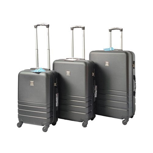ABS Luggage Suitcase Set 3 Code Lock Travel Carry Bag Trolley Black 50/60/70