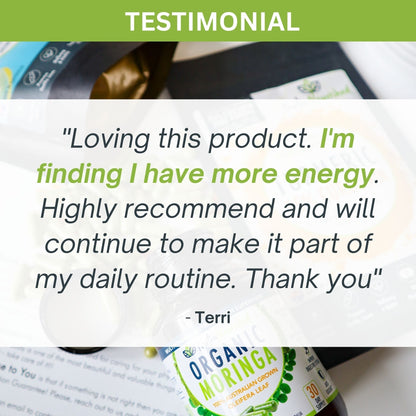 REFILL BAG - Organic Moringa Leaf Capsules - 180 Vegan Capsules