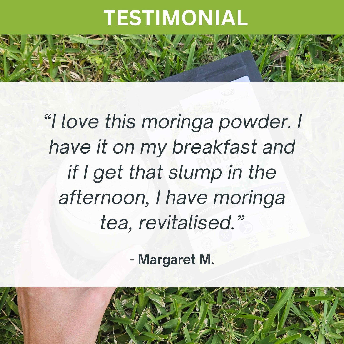 Organic Pure Moringa Leaf Powder 60g