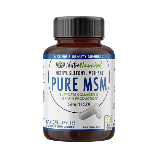 Pure MSM Capsules - Methyl Sulfonyl Methane - (660mg), 60 Vegan Capsules/1 Month