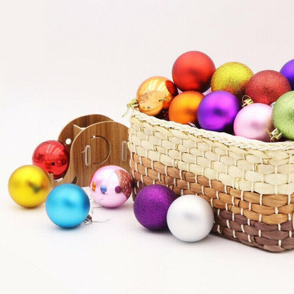 24Pcs/Pack Christmas Tree Xmas Balls Decorations Baubles Party Wedding Ornament - Dark Blue