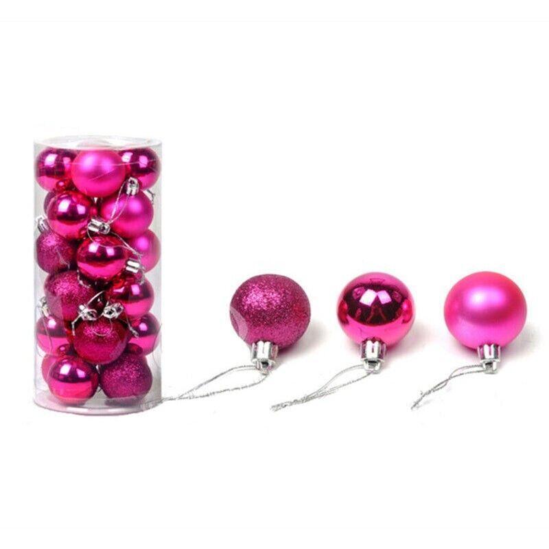 24Pcs/Pack Christmas Tree Xmas Balls Decorations Baubles Party Wedding Ornament - Dark Blue