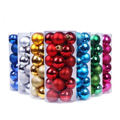 24Pcs/Pack Christmas Tree Xmas Balls Decorations Baubles Party Wedding Ornament - Gold